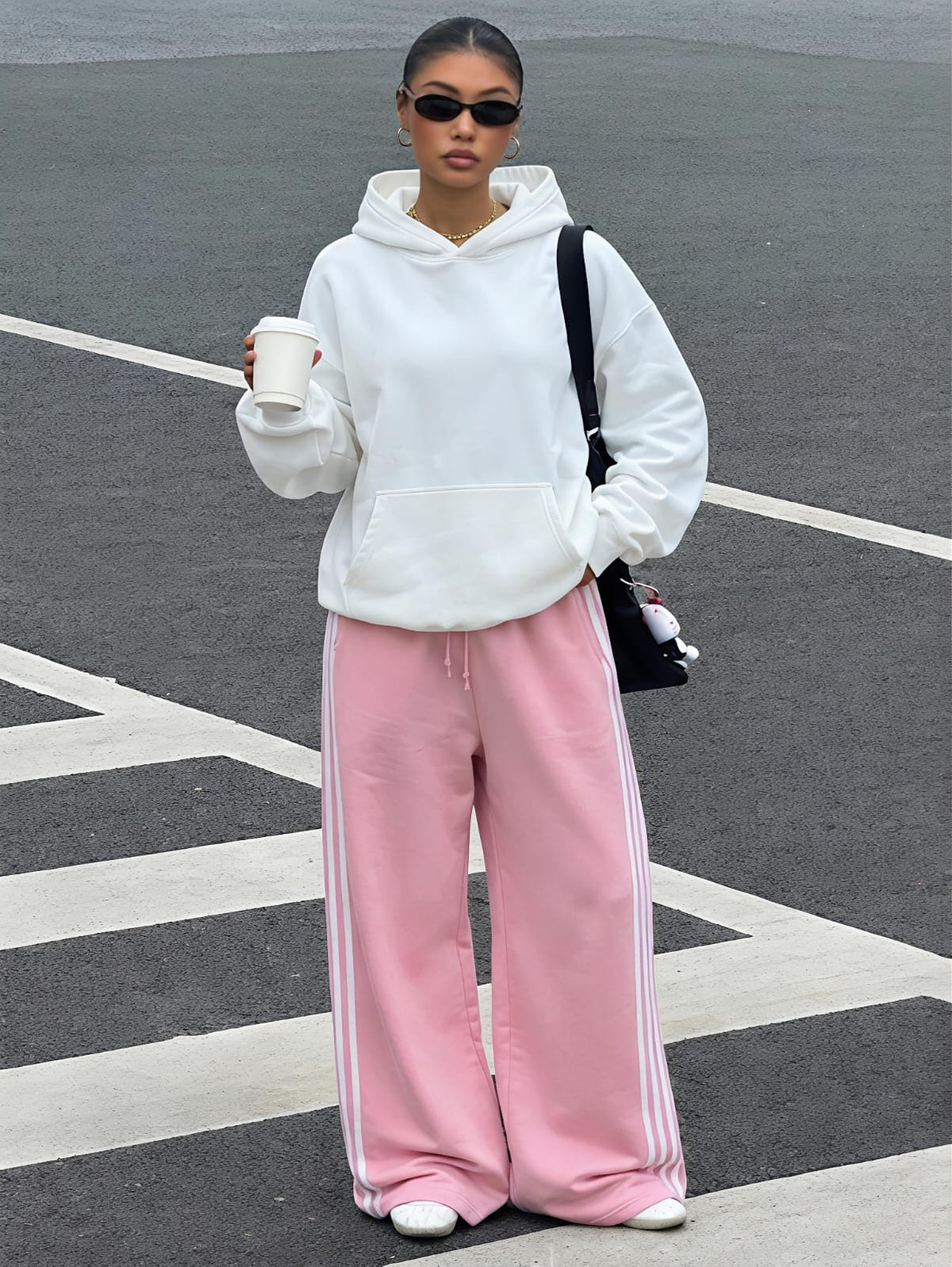 ARMAISE Oversized 6-Stripes Pants